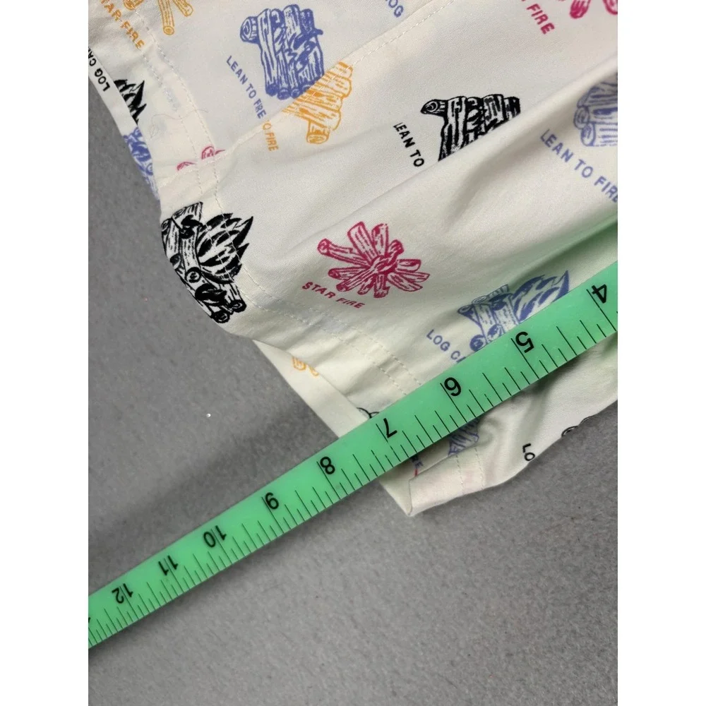 The North Face Swim Trunks Shorts Mens Medium White Campfire Print Camping Beach